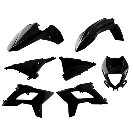 Polisport Plastic Kit Restyling BETA RR 2T/4T (13-17) BLACK (1) - Duell MP varaosat ja tarvikkeet - 129345 - 1