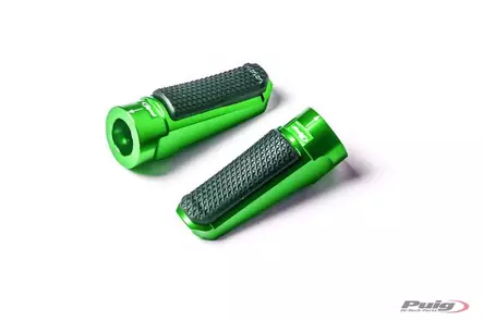 Puig Footpegs Racing+Rubber Rig/Left C/Green - Duell MP varaosat ja tarvikkeet - 91615 - 1