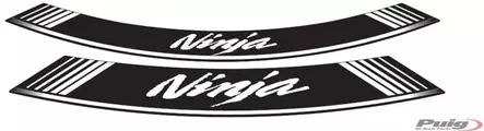 Puig Kit 8 Rim Strips Ninja C/White - Duell MP varaosat ja tarvikkeet - 92715 - 1