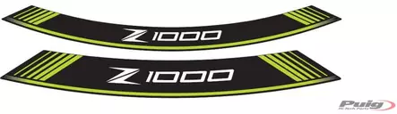 Puig Kit 8 Rim Strips Z1000 C/Green - Duell MP varaosat ja tarvikkeet - 91565 - 1