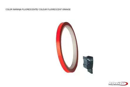 Puig Rim Strip 6 Meters+Aplicator C/Orange Fluorescent - Duell MP varaosat ja tarvikkeet - 93285 - 1
