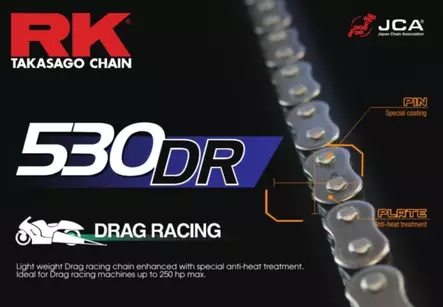 RK 530 DR Drag Race Chain - Duell MP varaosat ja tarvikkeet - 116575 - 1