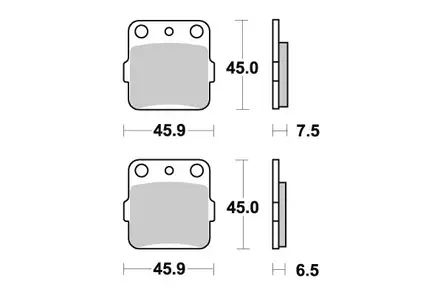 Sbs Jarrupalat Ceramic - Duell MP varaosat ja tarvikkeet - 123675 - 1