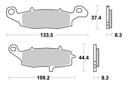 Sbs Jarrupalat Ceramic - Duell MP varaosat ja tarvikkeet - 123765 - 1