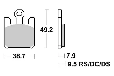 Sbs Jarrupalat Sintered - Duell MP varaosat ja tarvikkeet - 123275 - 1