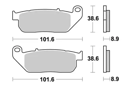 Sbs Jarrupalat Sintered - Duell MP varaosat ja tarvikkeet - 123515 - 1