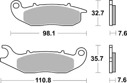 Sbs Jarrupalat Sintered Offroad - Duell MP varaosat ja tarvikkeet - 123185 - 1