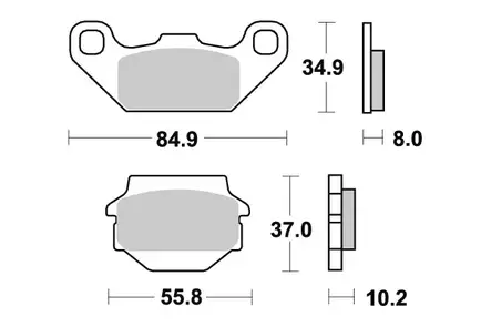 Sbs Jarrupalat Sintered Offroad - Duell MP varaosat ja tarvikkeet - 123835 - 1