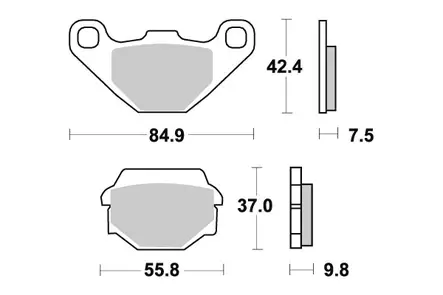 Sbs Jarrupalat Sintered Offroad - Duell MP varaosat ja tarvikkeet - 123915 - 1