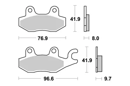 Sbs Jarrupalat Sintered Offroad - Duell MP varaosat ja tarvikkeet - 123995 - 1