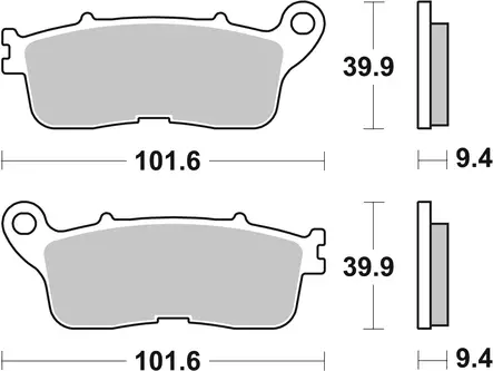 Sbs Jarrupalat Sintered Taakse - Duell MP varaosat ja tarvikkeet - 122875 - 1