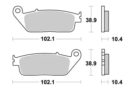 Sbs Jarrupalat Sintered Taakse - Duell MP varaosat ja tarvikkeet - 123255 - 1