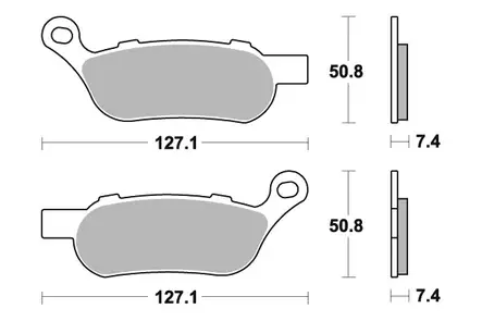 Sbs Jarrupalat Sintered Taakse - Duell MP varaosat ja tarvikkeet - 123505 - 1
