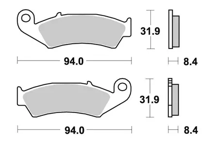 Sbs Jarrupalat Sintered Taakse - Duell MP varaosat ja tarvikkeet - 123555 - 1