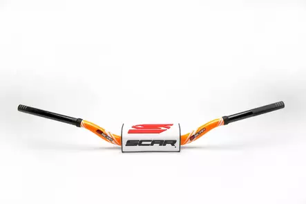 Scar Handlebar O² COLOR Ø28,6 (1 1/8”) - 65/85 Low Mini - ORANGE Bar - WHITE Ba - Duell MP varaosat ja tarvikkeet - 75875 - 1