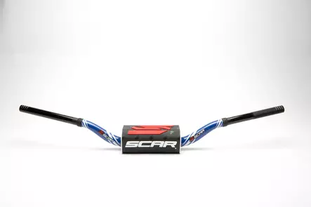 Scar Handlebar O² COLOR Ø28,6 (1 1/8”) - HIGH - BLUE Bar - BLACK Bar pad - Duell MP varaosat ja tarvikkeet - 75815 - 1
