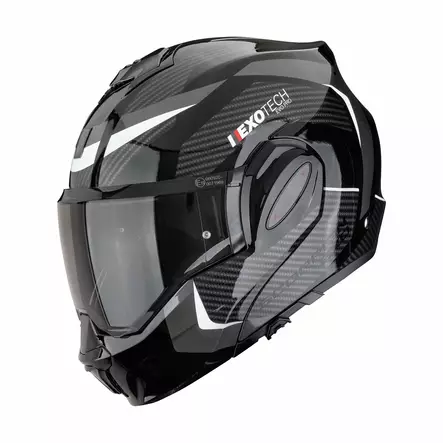 SCORPION Helmet EXO-TECH EVO PRO ACUTI Black-Silver, XL - Duell ajovarusteet - 49175 - 1