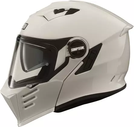 SIMPSON Kypärä Darksome 06 solid valkoinen, M - Duell ajovarusteet - 54465 - 1