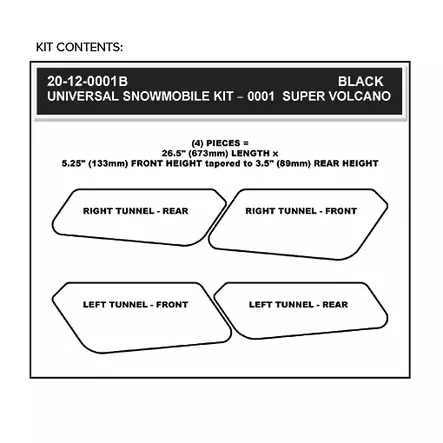 Stompgrip Snowmobile Tunnel Grip - Super Volcano : Black - Duell MP varaosat ja tarvikkeet - 116655 - 1