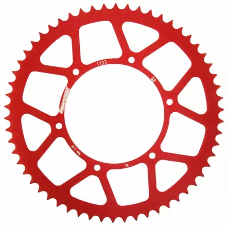 Supersprox Takaratas, Punainen, 58 hammasta (420), Ø108mm, Aprilia 14-, Derbi 1 - Duell mopojen varaosat ja tarvikkeet - 119745 - 1
