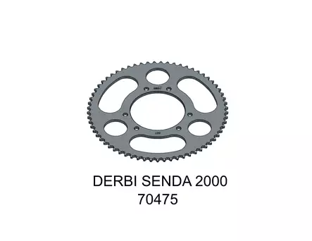 Tec-X Takaratas 65 hammasta (420) Ø105mm Aprilia Derbi Drac Rieju Yamaha - Duell mopojen varaosat ja tarvikkeet - 140735 - 1