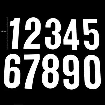 TMV Digits 200mm White '8' (20pcs) - Duell MP varaosat ja tarvikkeet - 87395 - 1