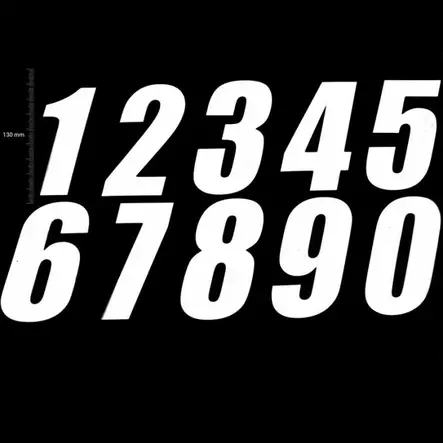 TMV Pro Digits 130mm White '6' (3pcs) - Duell MP varaosat ja tarvikkeet - 87985 - 1