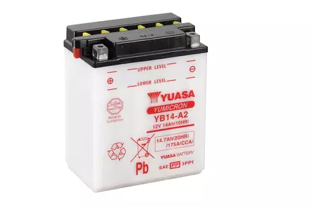 Yuasa akku YB14-A2 (cp) Happopatruuna mukana (4) - Duell muut varaosat ja tarvikkeet - 131255 - 1