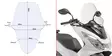 Givi Specific screen transparent 63 x 43.5 cm (H x W) PCX 125-150 (14-17) - Duell MP varaosat ja tarvikkeet - 100355 - 1