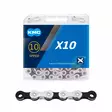 Ketju 10-v KMC X10 Silver/Black 1/2 x 11/128" 114L - Duell polkupyörien varaosat ja tarvikkeet - 9015 - 1