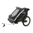 Lastenkuljetusperäkärry THULE Chariot Lite double Vintage vihreä - Duell polkupyörien varaosat ja tarvikkeet - 139365 - 1