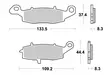 Sbs Jarrupalat Ceramic - Duell MP varaosat ja tarvikkeet - 123545 - 1