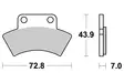 Sbs Jarrupalat Racing Sintered - Duell MP varaosat ja tarvikkeet - 123875 - 1