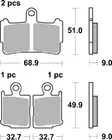 Sbs Jarrupalat Sintered - Duell MP varaosat ja tarvikkeet - 122255 - 1