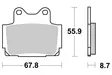 Sbs Jarrupalat Sintered - Duell MP varaosat ja tarvikkeet - 123175 - 1