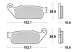 Sbs Jarrupalat Sintered Taakse - Duell MP varaosat ja tarvikkeet - 123255 - 1