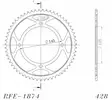 Supersprox / JT Teräs takaratas 1874.59 - Duell MP varaosat ja tarvikkeet - 119505 - 1