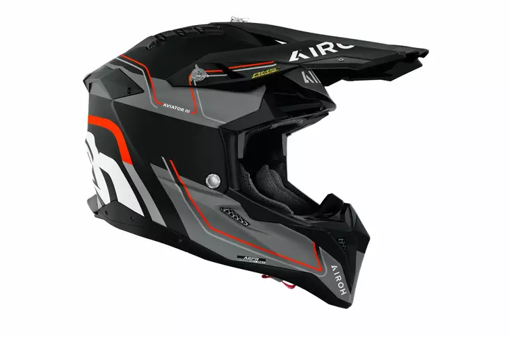 Airoh Kypärä Aviator 3 Leader Oranssi matta, S - Duell ajovarusteet - 60236 - 1