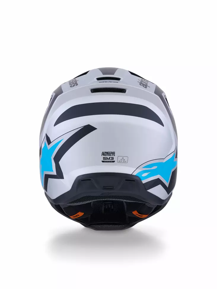 Alpinestars Kypärä S-M3 Heat Hopea/Sininen/Musta, XS - Duell ajovarusteet - 37086 - 1