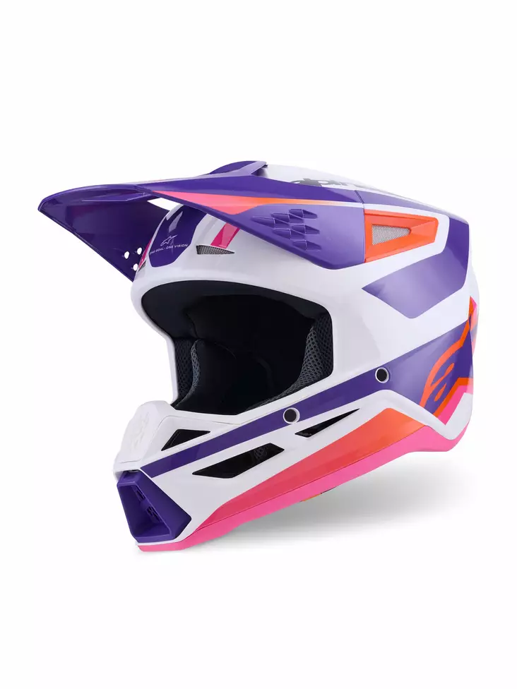 Alpinestars Kypärä S-M3 Heat Valkoinen/Lila/Pinkki, XL - Duell ajovarusteet - 36686 - 1