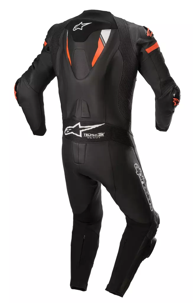 Alpinestars Nahkapuku 1-pcs Missile v2 Ignition Musta/Punainen fluo 56 - Duell ajovarusteet - 40366 - 1