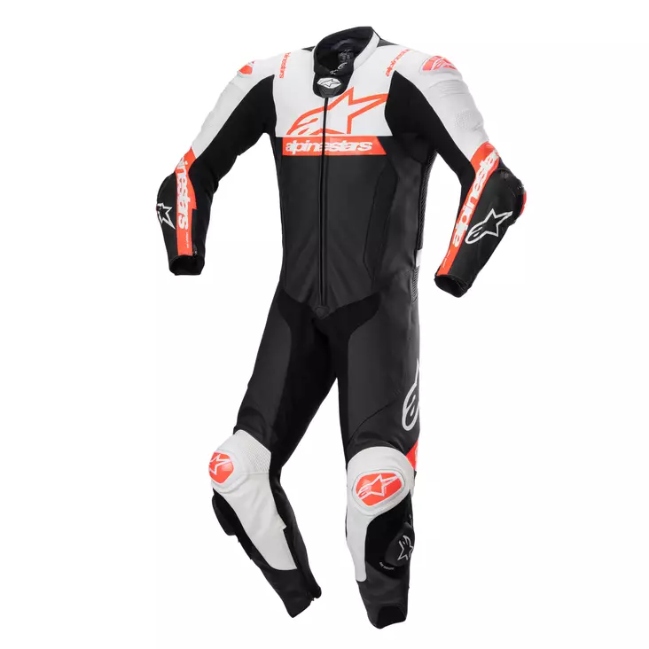 Alpinestars Nahkapuku Missile Ward 1pc Musta/Valkoinen/Punainen Fluo 54 - Duell ajovarusteet - 40246 - 1