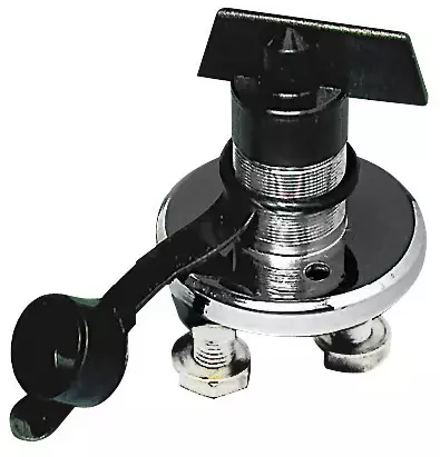 Battery swich with Key Chrome brass - Duell venetarvikkeet - 6406 - 1