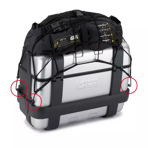 Givi Four rings kit for T10N elastic net anchor - Duell MP varaosat ja tarvikkeet - 104936 - 1