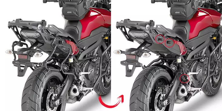 Givi putkisivutelineet Rapid release V35 MT-09 Tracer (15) - Duell MP varaosat ja tarvikkeet - 102416 - 1