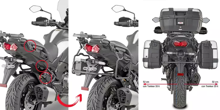 Givi Putkisivutelineet Rapid release Versys 1000/1000 SE (19) - Duell MP varaosat ja tarvikkeet - 102626 - 1