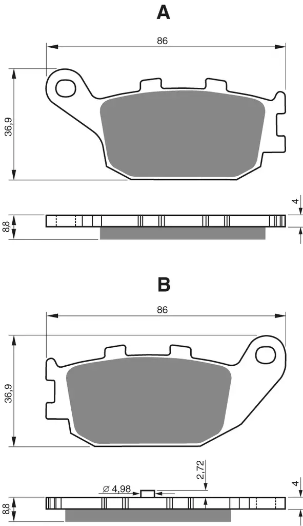 GOLDFREN Jarrupalat 155 Ceramic Carbon AD - Duell MP varaosat ja tarvikkeet - 67616 - 1