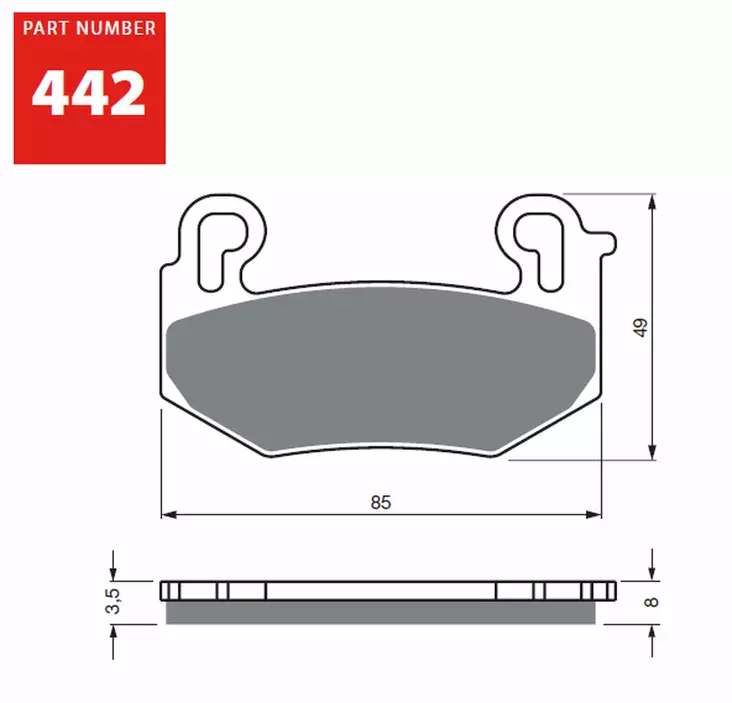 GOLDFREN Jarrupalat 442 Ceramic Carbon S33 - Duell MP varaosat ja tarvikkeet - 68286 - 1