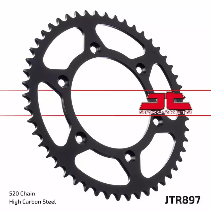 JT Rear Sprocket ZBK - Musta Zinc JTR897.40ZBK - Duell MP varaosat ja tarvikkeet - 117736 - 1