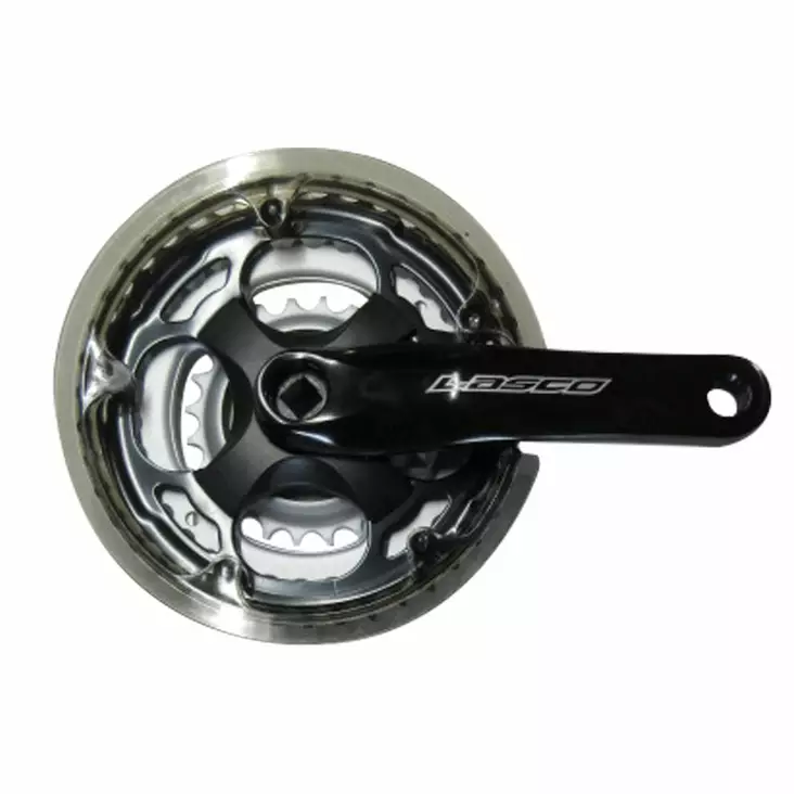 Kampipari LASCO 42/34/24 152mm alu nelikantti 118mm patukka ketjusuojamusta - Duell polkupyörien varaosat ja tarvikkeet - 58986 - 1